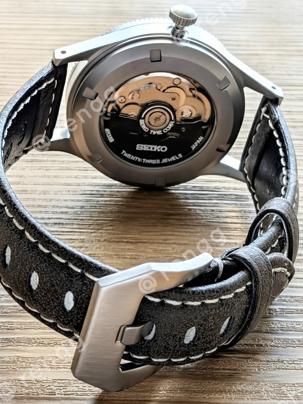 Titanium Black Seiko GMT Automatic Fathom Diver Mod Watch 40mm Dome Sapphire - Picture 4 of 8